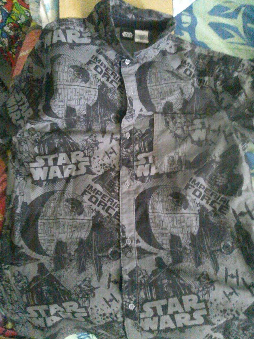 Star Wars Mens Large Tuck In Shirt-Good Condition